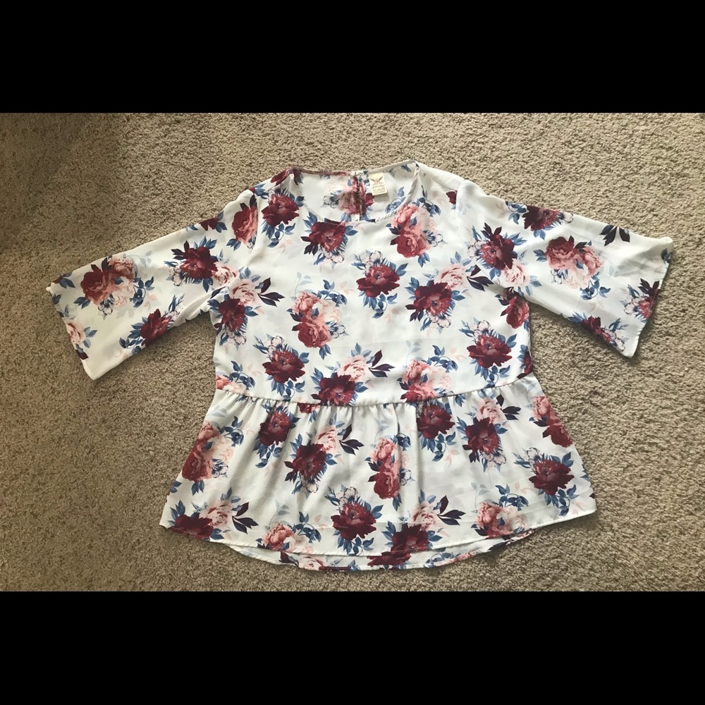 Faded Glory plum blouse size XL